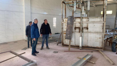 Mezbahane, Yarı Olimpik Yüzme Havuzu ve Eynal Büyük Hamam İnşaatlarımızda İncelemelerde Bulunduk