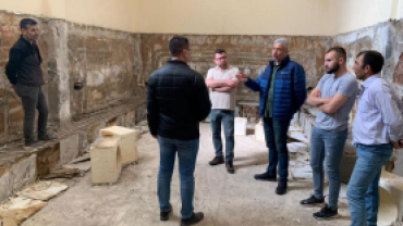 Mezbahane, Yarı Olimpik Yüzme Havuzu ve Eynal Büyük Hamam İnşaatlarımızda İncelemelerde Bulunduk