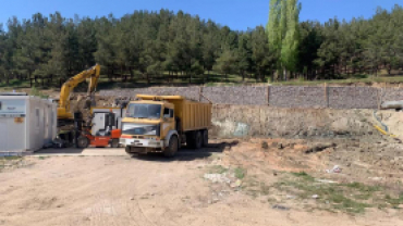 Mezbahane, Yarı Olimpik Yüzme Havuzu ve Eynal Büyük Hamam İnşaatlarımızda İncelemelerde Bulunduk